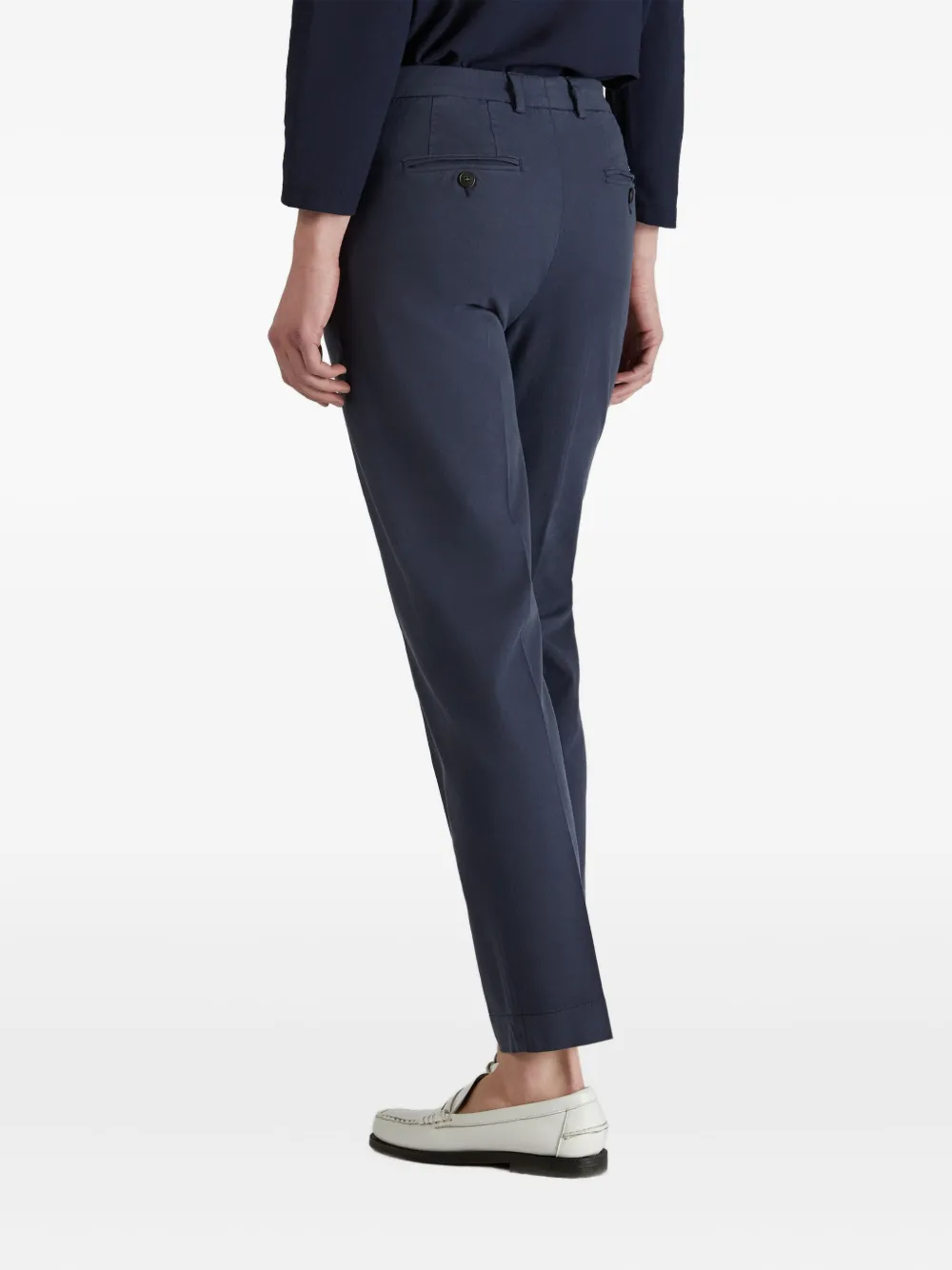 Incotex Broek met verborgen sluiting Blauw