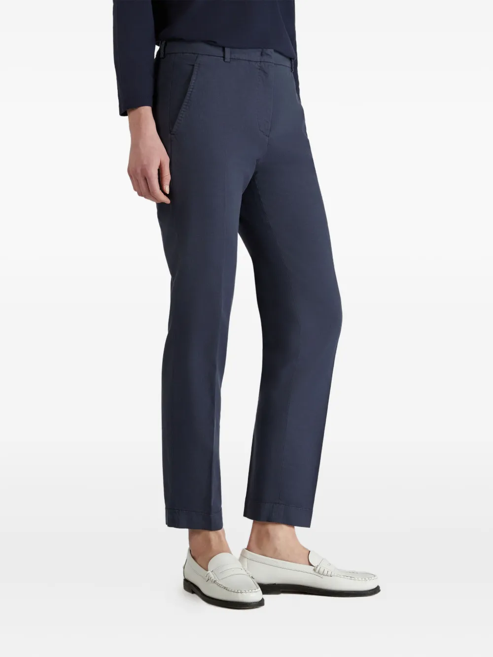 Incotex Broek met verborgen sluiting Blauw