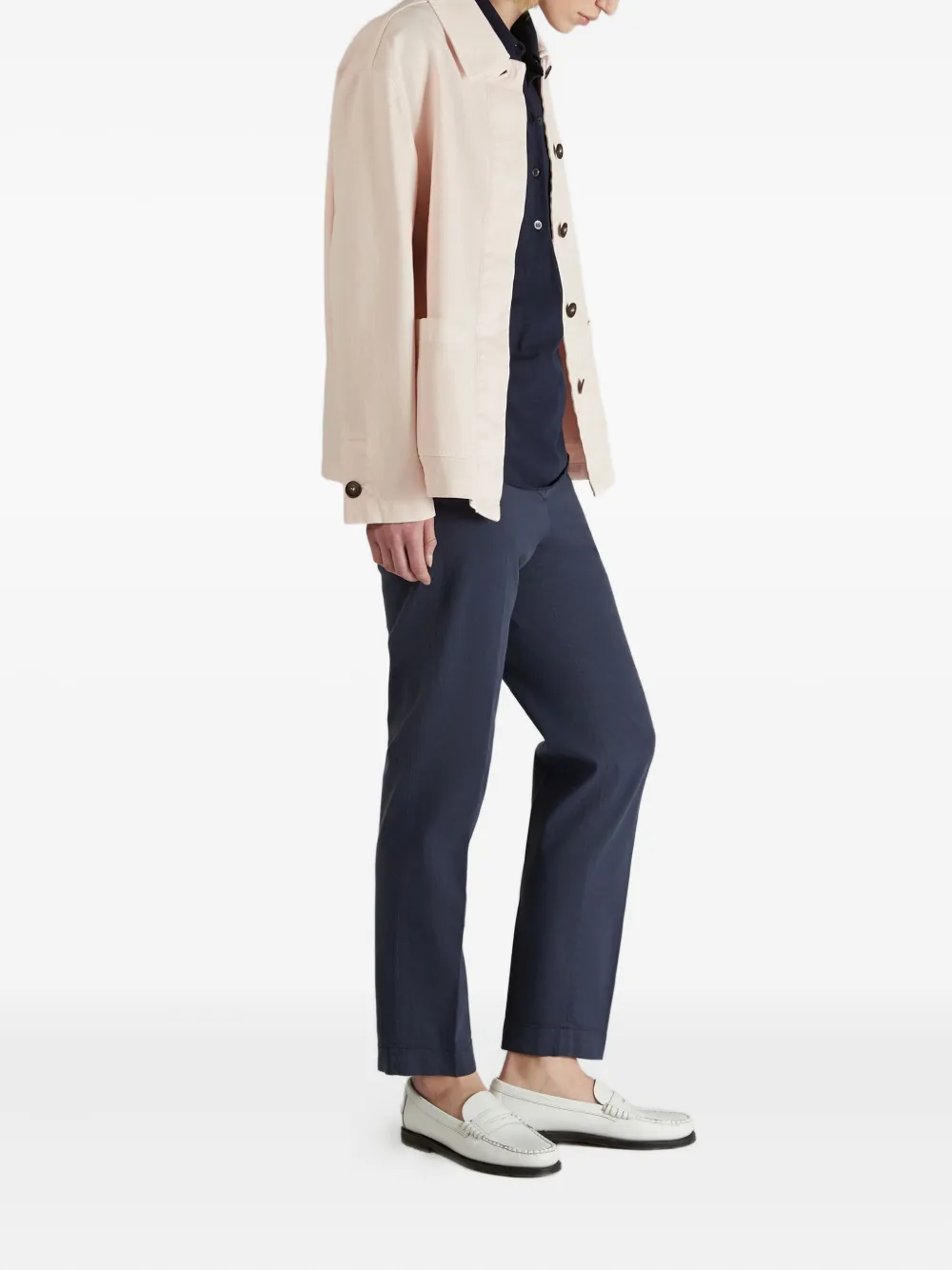 Incotex Broek met verborgen sluiting - Blauw