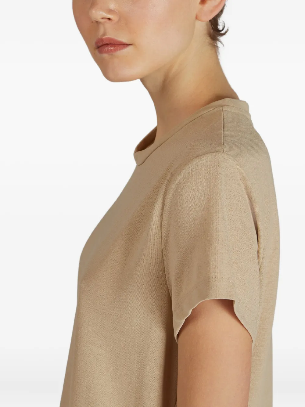 Zanone Crew-neck T-shirt In Metallic