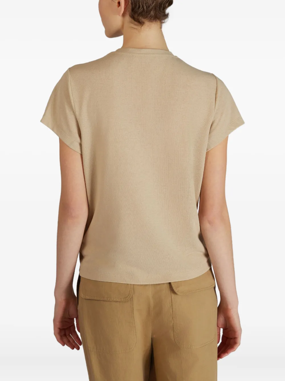 Zanone Crew-neck T-shirt In Metallic