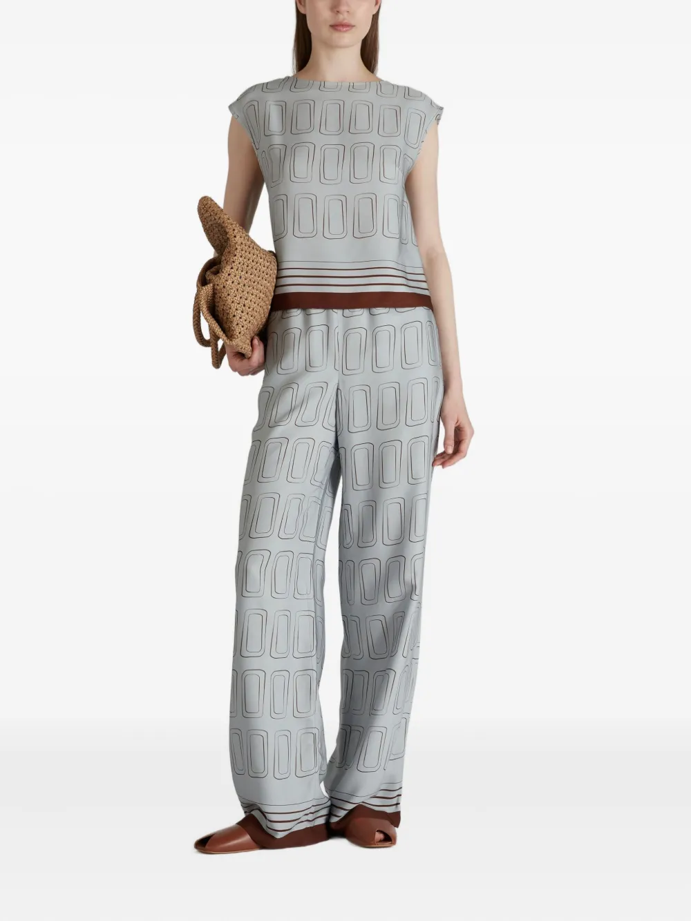 Glanshirt geometric top | Blouses | Image 2