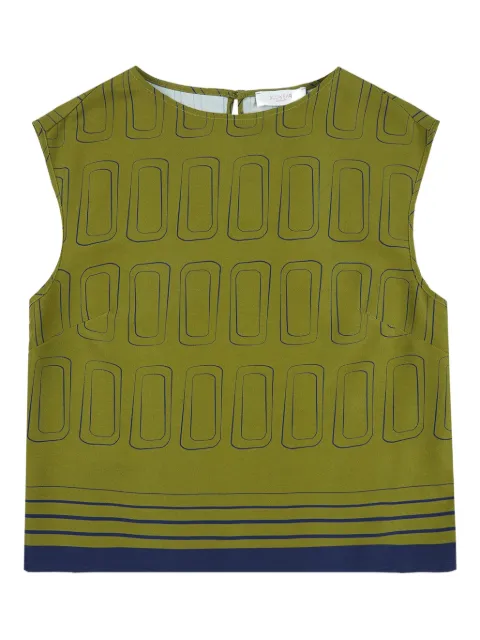 Glanshirt geometric-pattern blouse