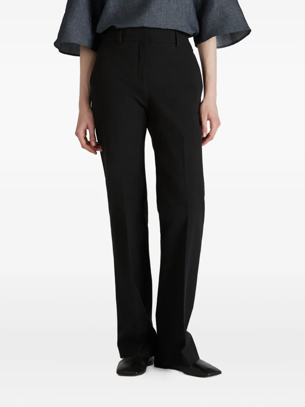 Incotex Broek met verborgen sluiting Zwart