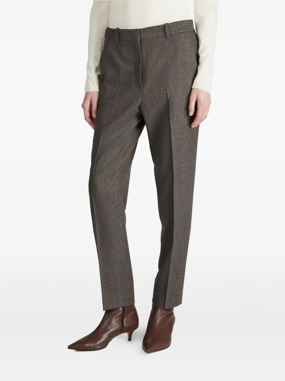 Incotex Flanellen broek Bruin