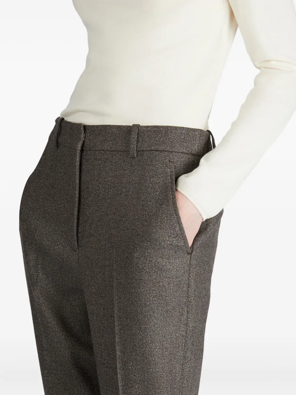 Incotex Flanellen broek Bruin