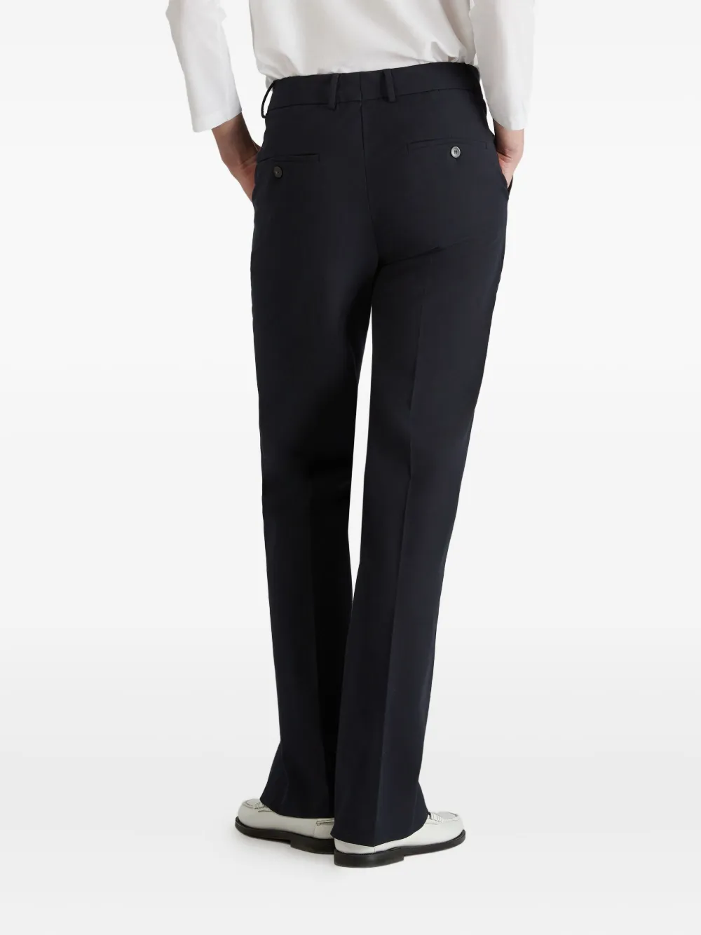 Incotex Concealed-fastening Trousers In Black