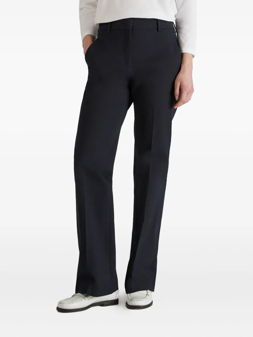 Incotex Concealed-fastening Trousers In Black