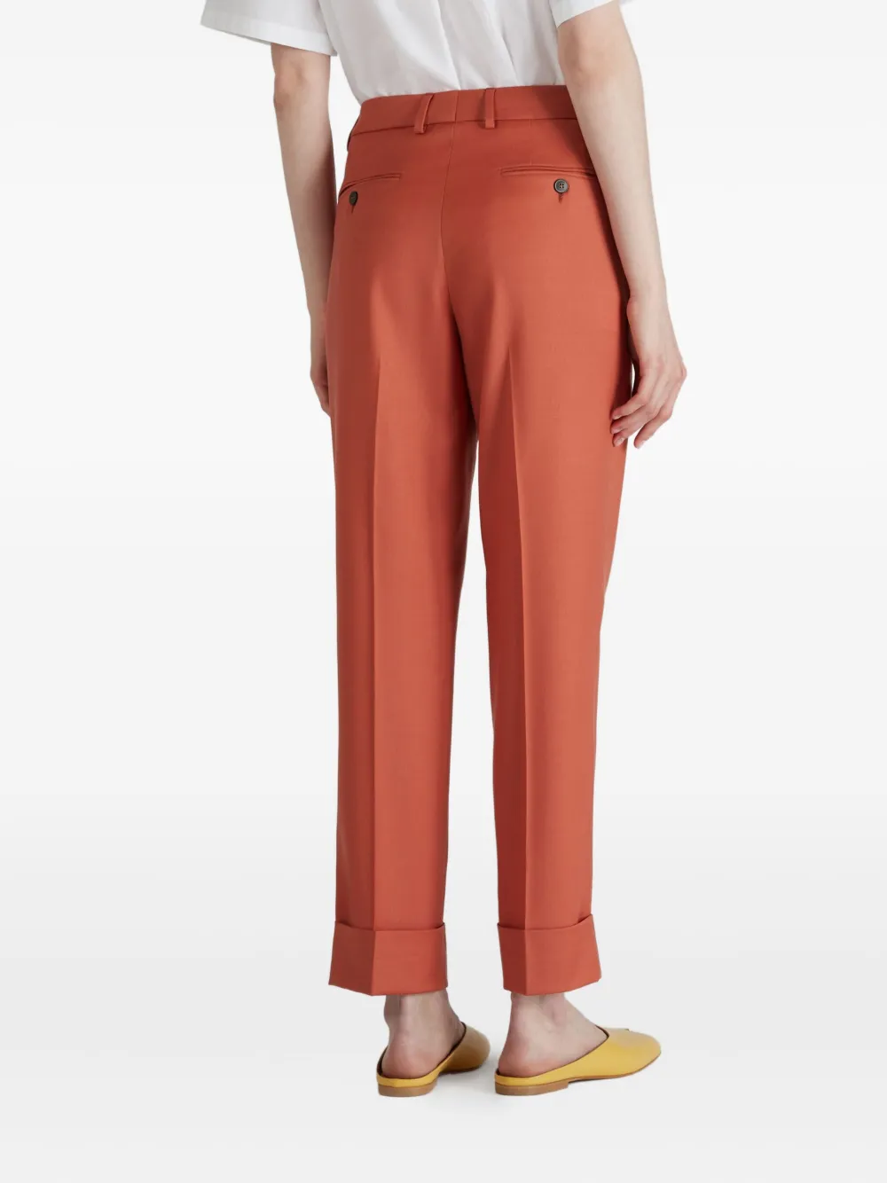 Incotex Broek met omgeslagen pijpen Oranje