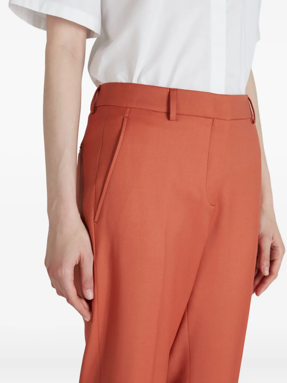 Incotex Broek met omgeslagen pijpen Oranje