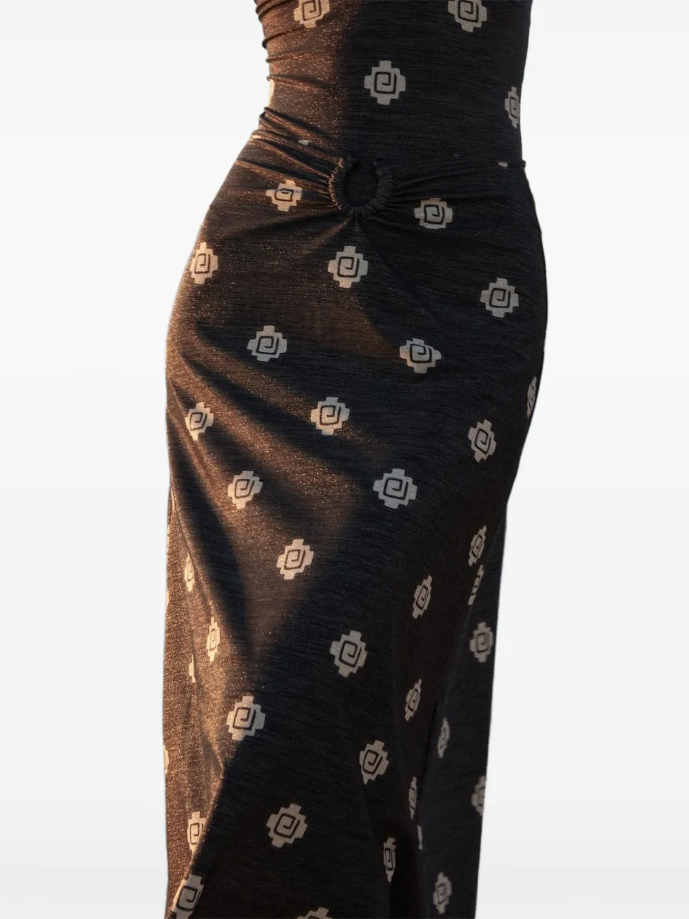 Johanna Ortiz Occasus Solis Patterned Swimsuit In Black