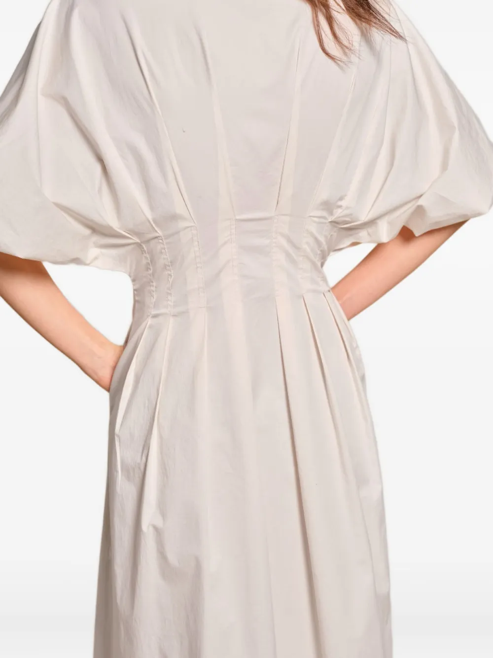 Johanna Ortiz Endless Spring Bow-button Dress In White