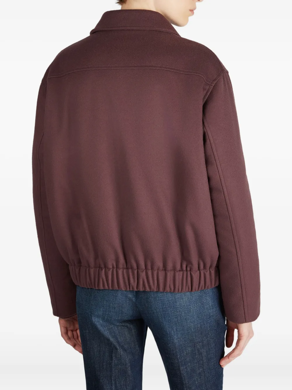 Montedoro Zip Bomber Jacket In Purple