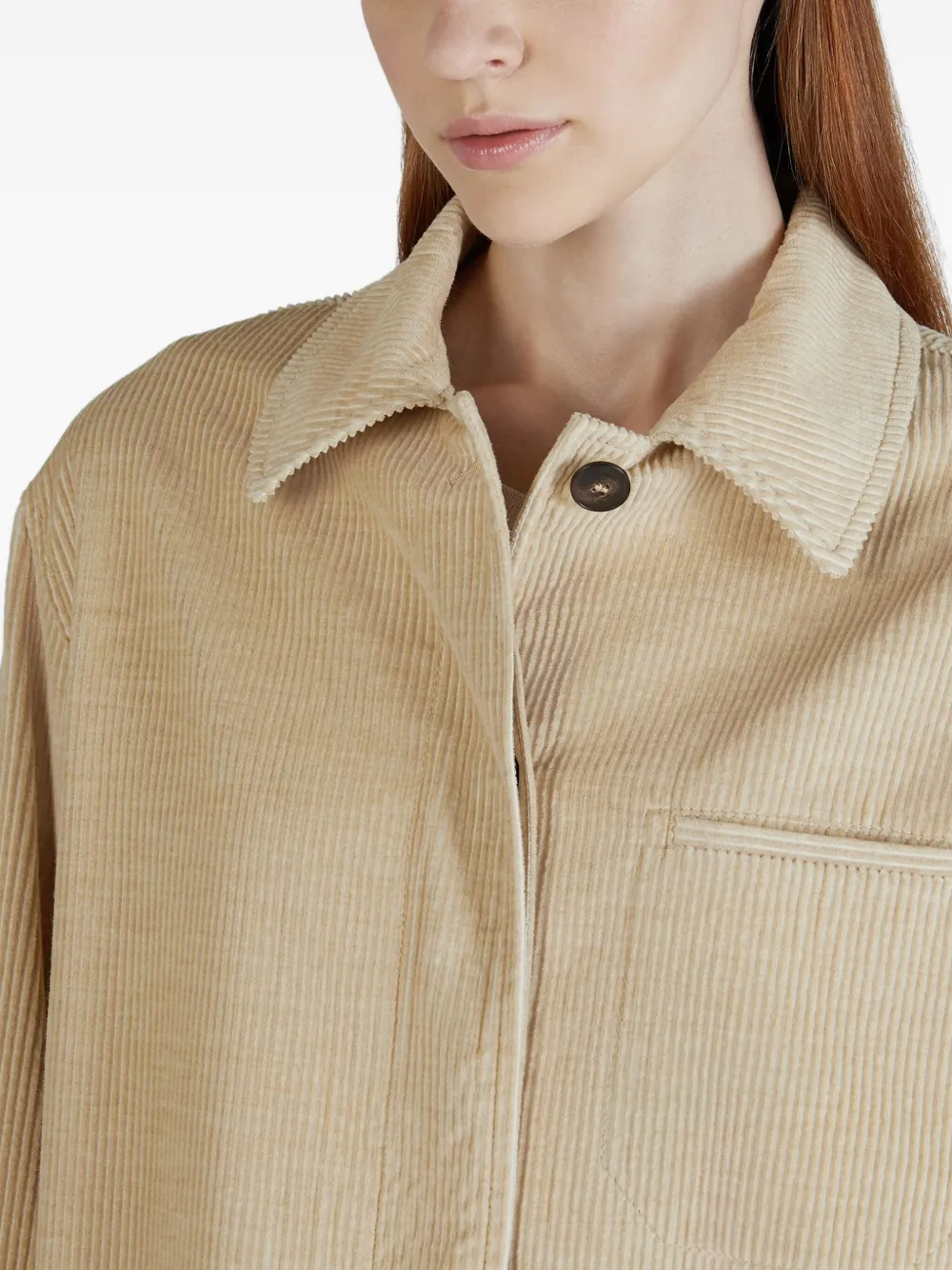 Montedoro Corduroy Blouson Jacket In Neutral