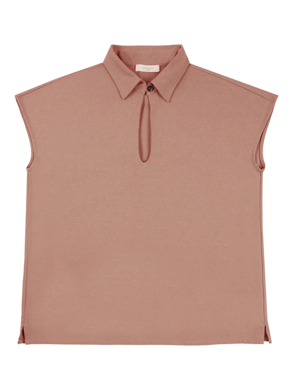 Zanone Keyhole Polo Top In Pink