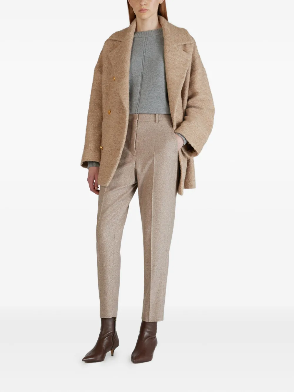 Incotex Broek met diagonale zak - Beige