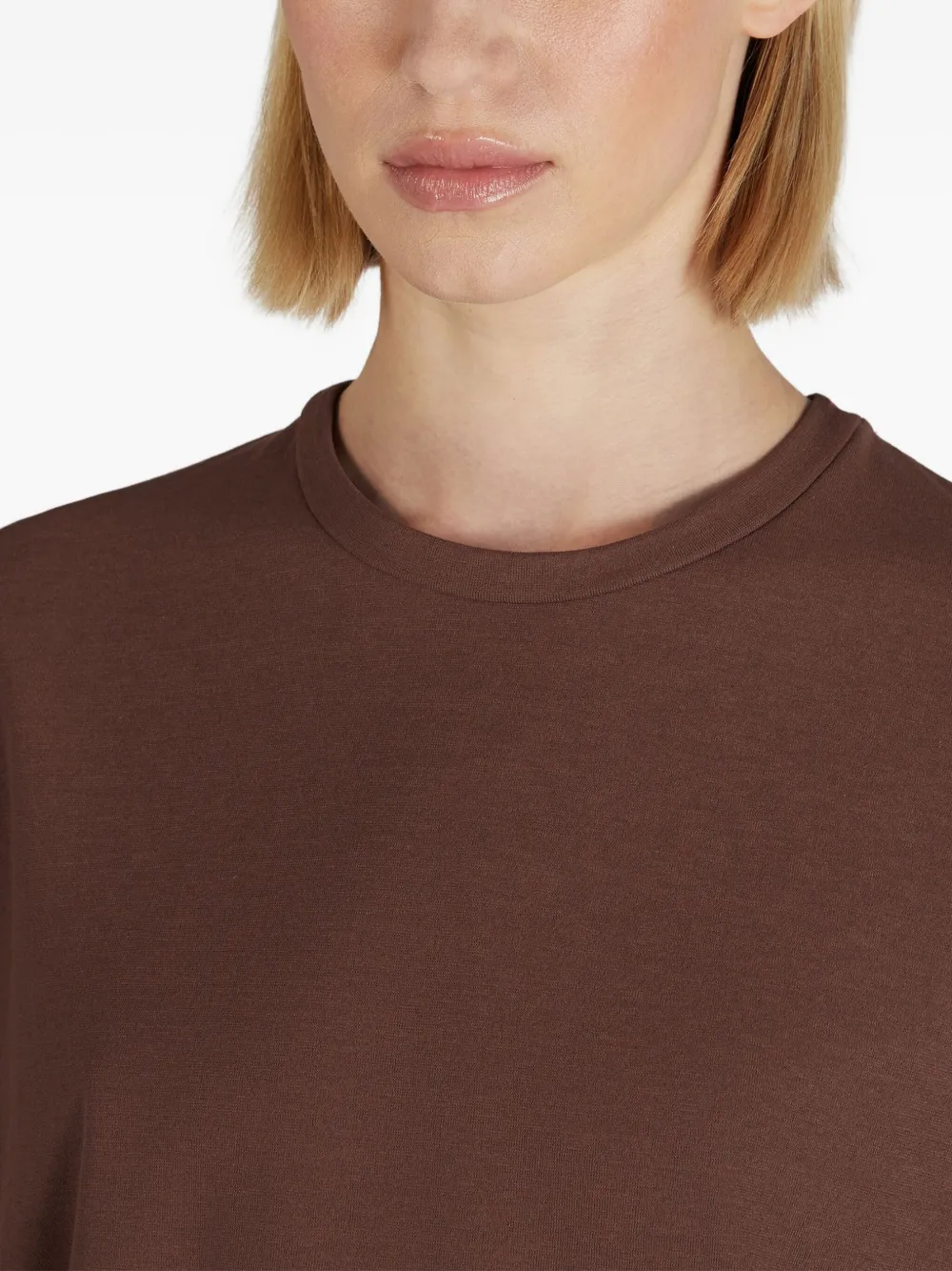 Zanone Cotton T-shirt In Brown