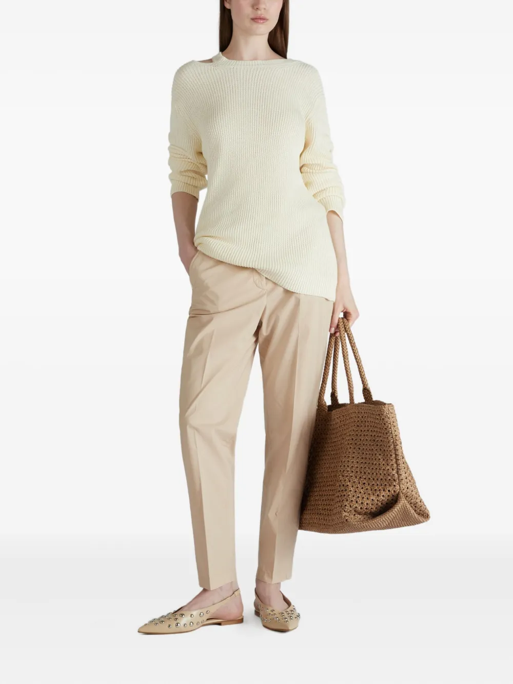 Incotex Plooibroek - Beige