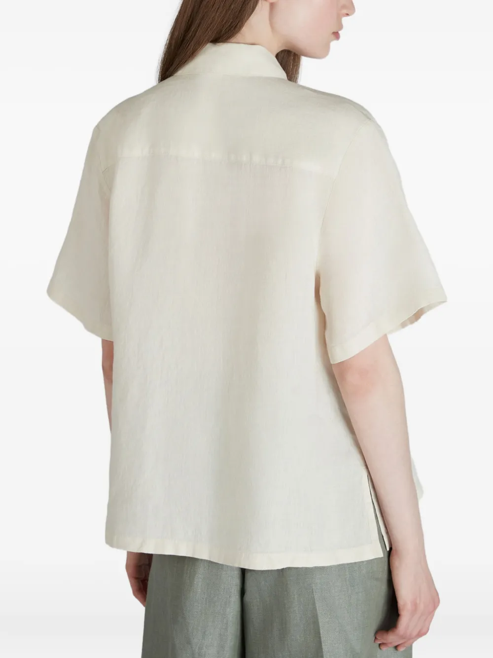 Glanshirt Pocket Linen Shirt In Neutral