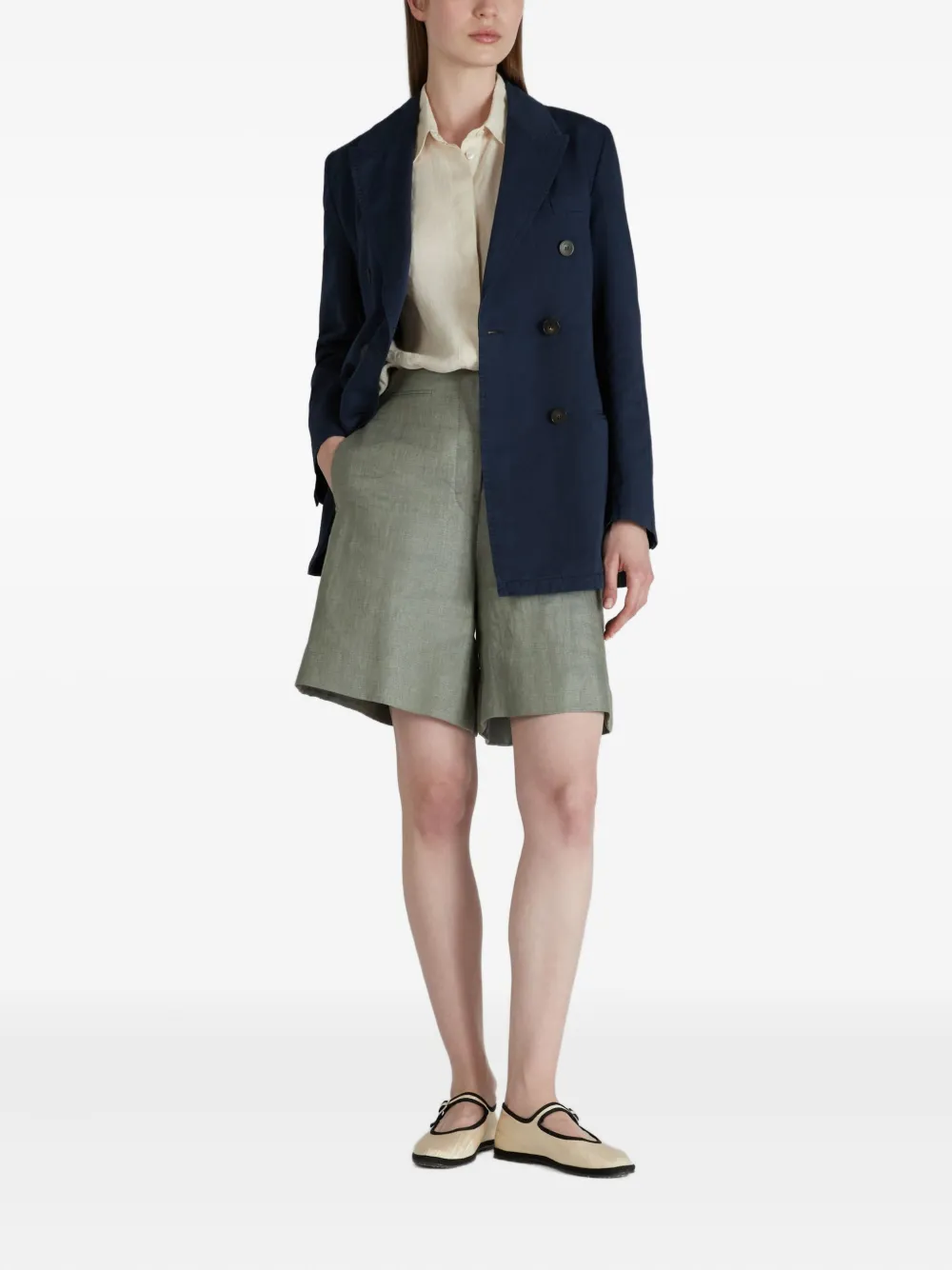 Glanshirt Pocket Linen Shirt In Neutral