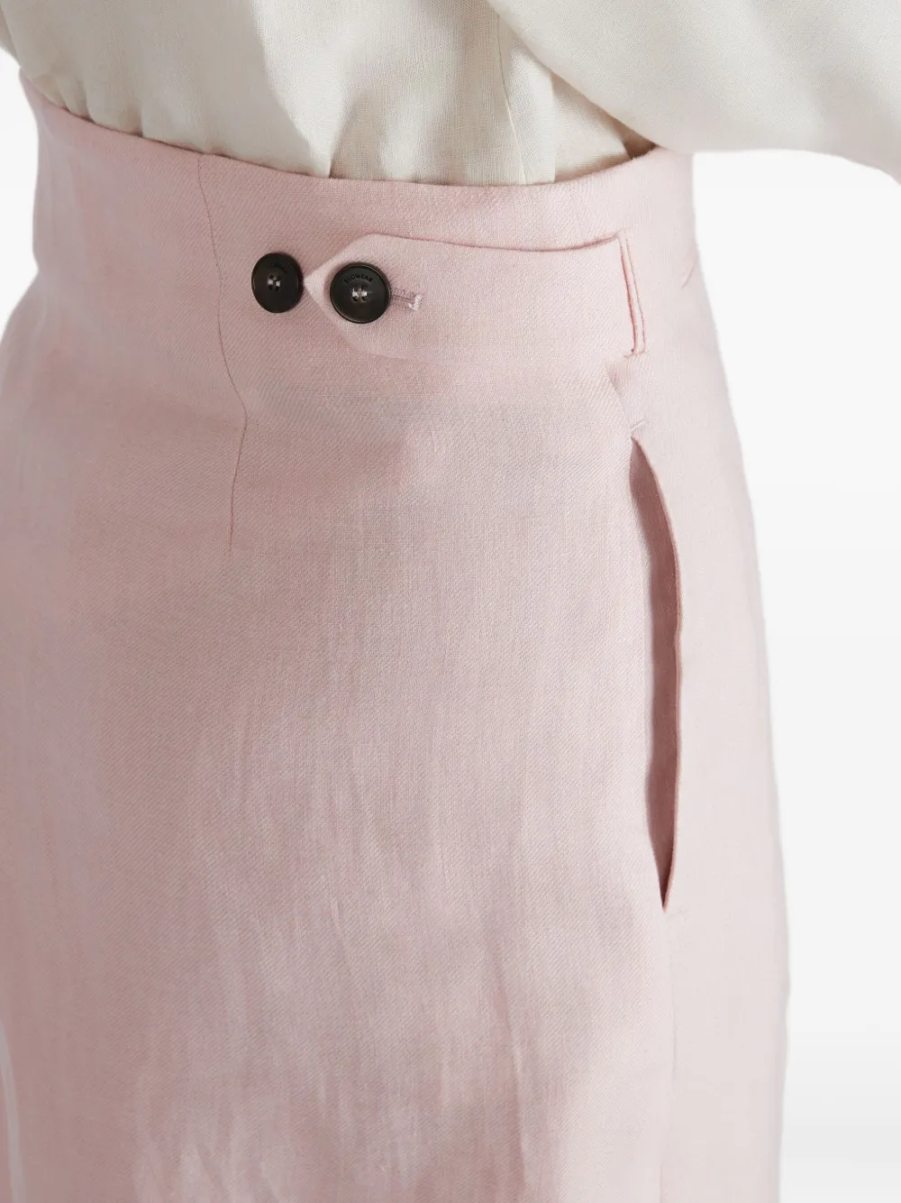 Incotex Linnen shorts Roze