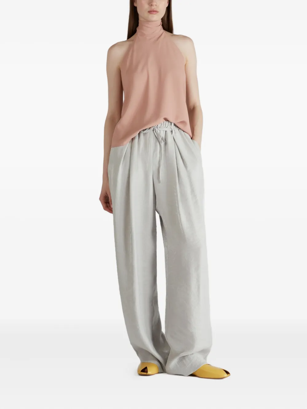 Incotex Broek met trekkoord - Grijs