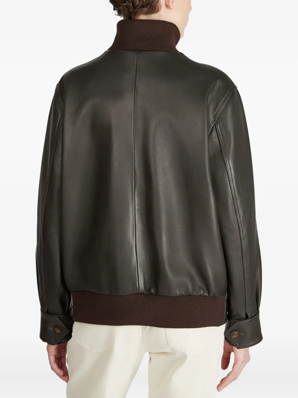 Montedoro Leather Jacket In Black