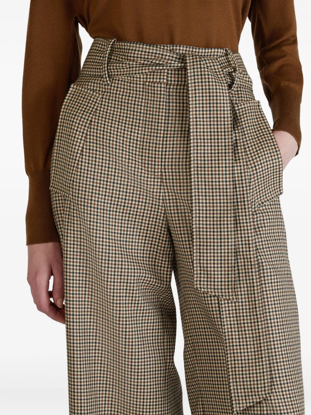 Incotex Belt Check Trousers In Multi