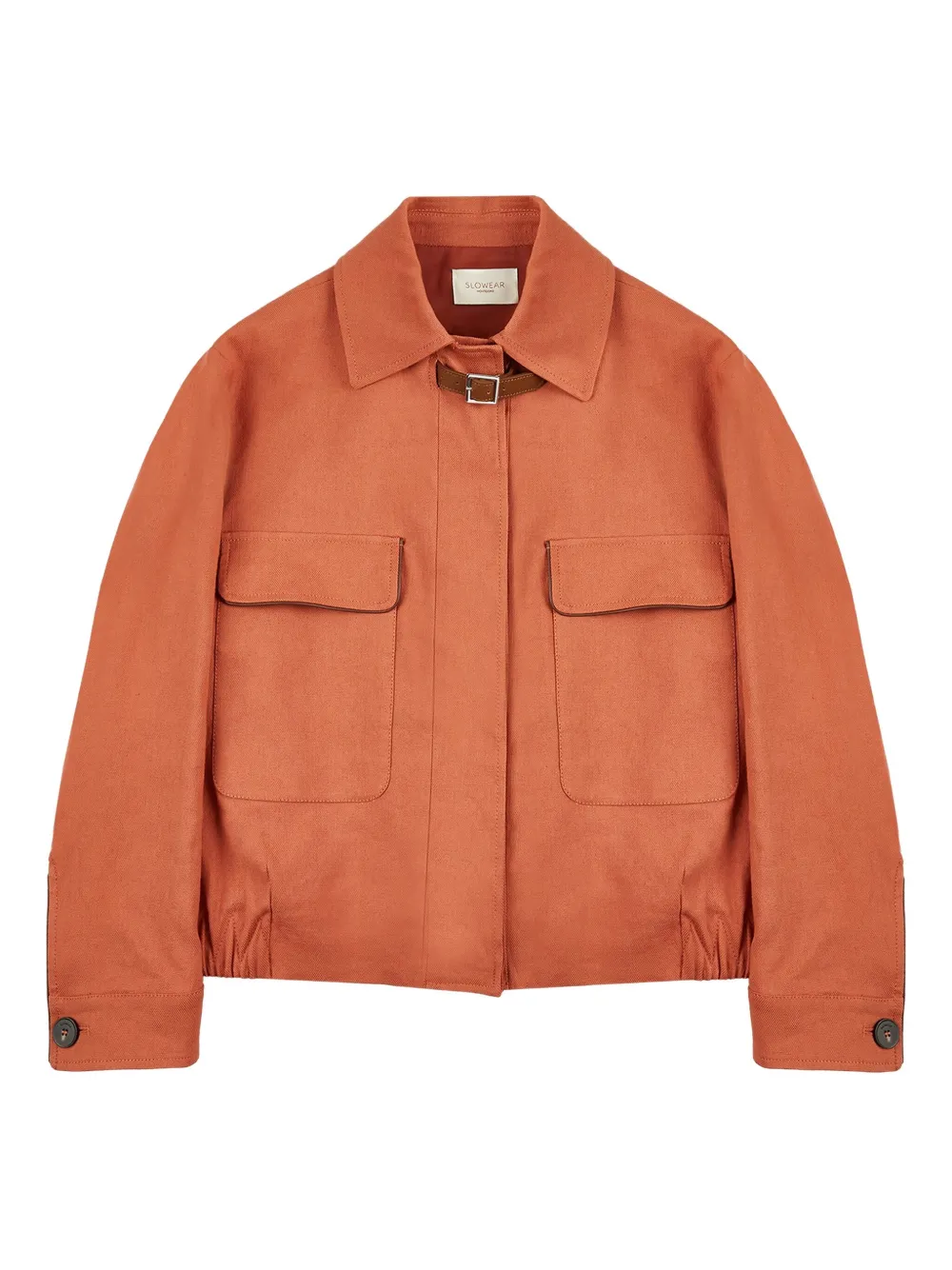 Montedoro Pocket Buckle-detail Bomber Jacket In Orange
