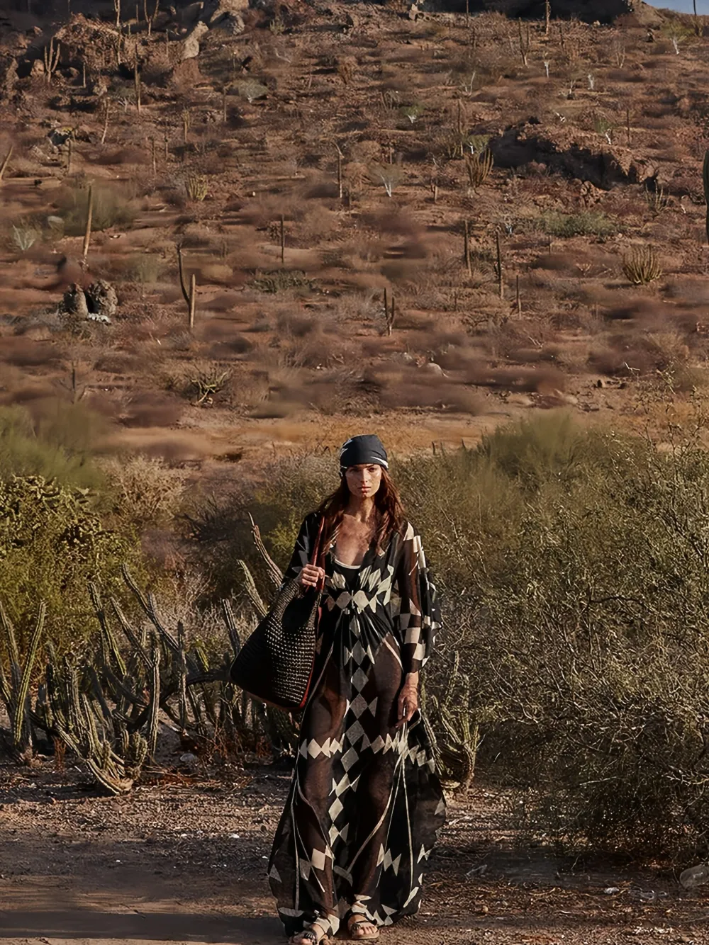 Johanna Ortiz Readiness For Afterlife Beach Bag In Brown