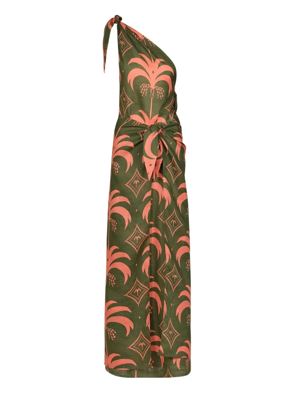 Johanna Ortiz Seaweed One-shoulder Dress In Green