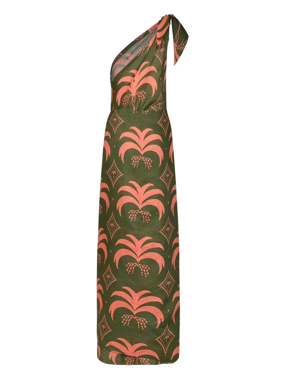Johanna Ortiz Seaweed One-shoulder Dress In Green