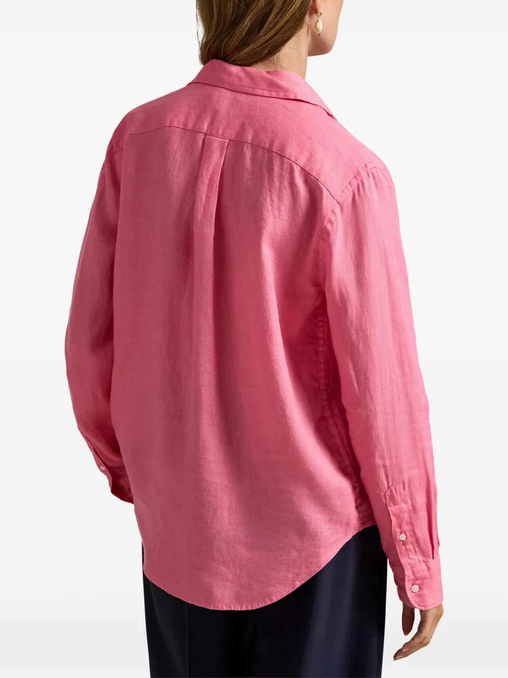 Polo Ralph Lauren Polo Pony Linen Shirt In Pink