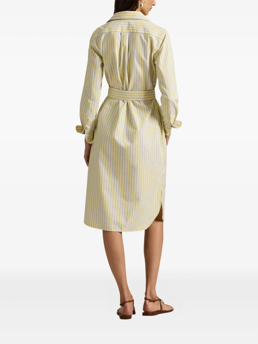 Polo Ralph Lauren Blousejurk met ceintuur Geel