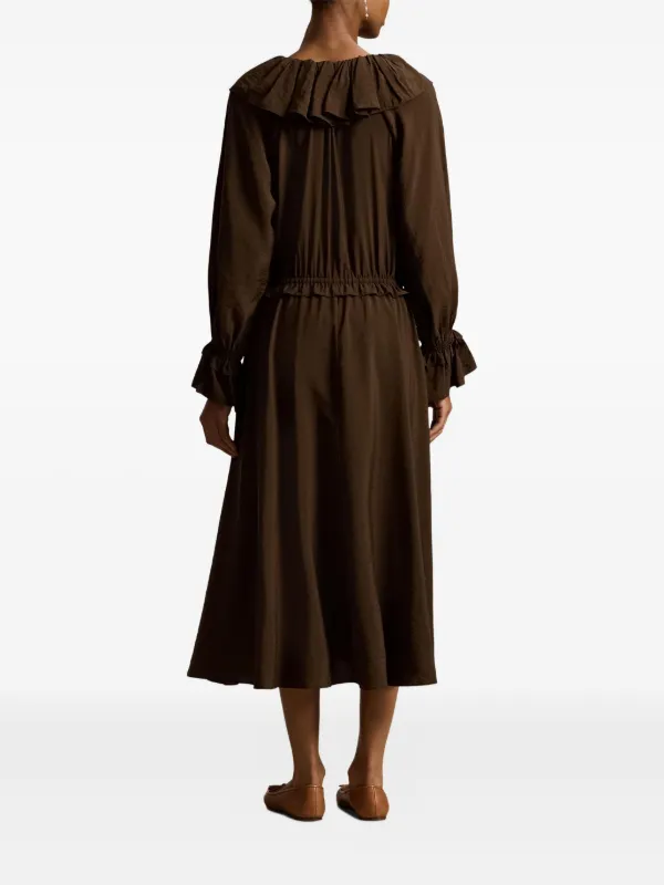 Polo Ralph Lauren drawstring-waist Dress | Brown | FARFETCH JO