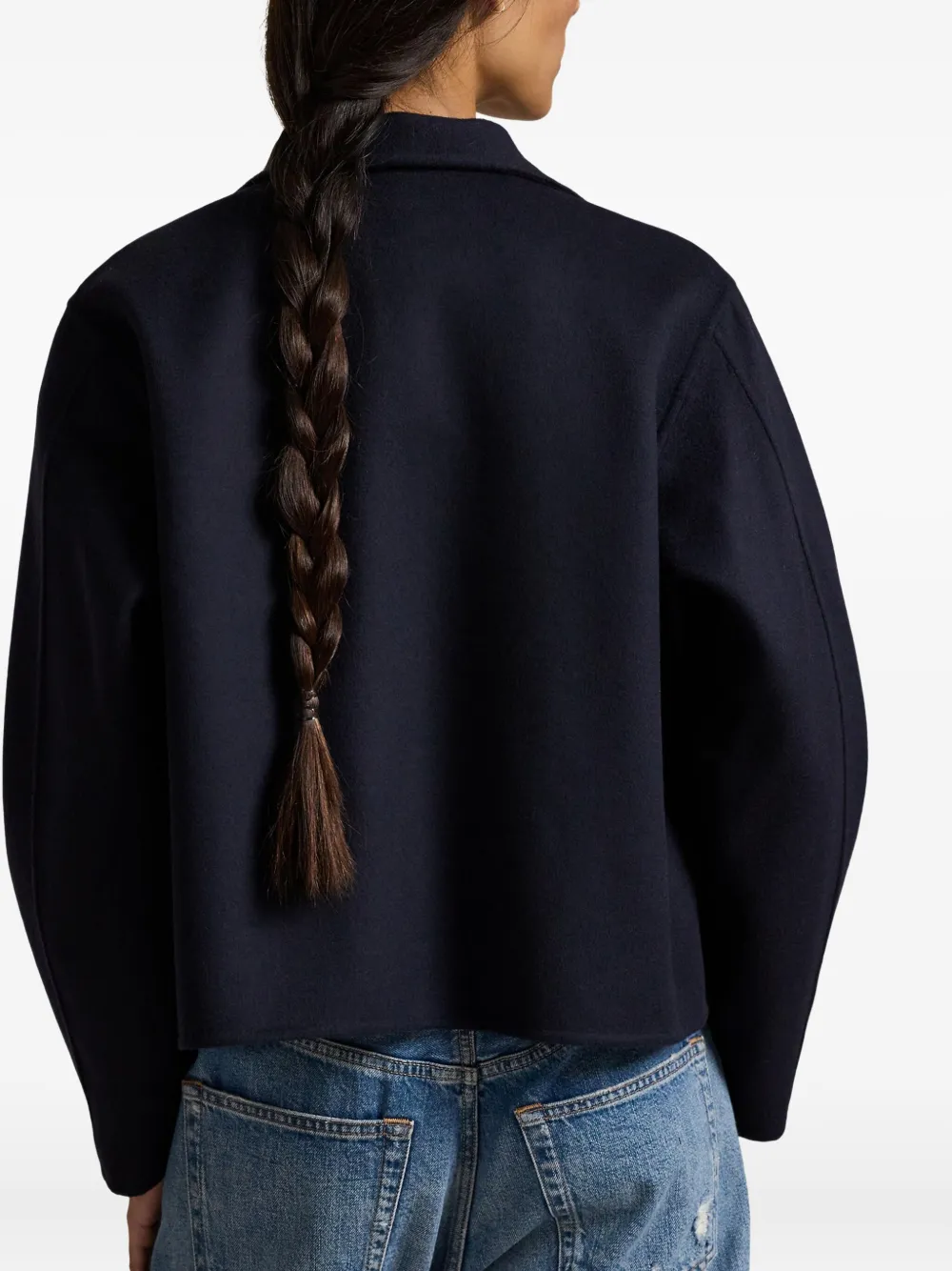 Polo Ralph Lauren Buttoned Wool Jacket In Blue