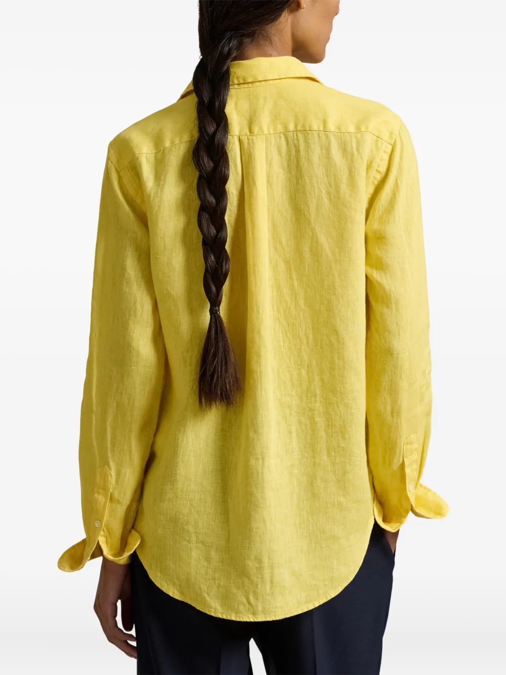 Polo Ralph Lauren Button-down Long-sleeve Shirt In Yellow