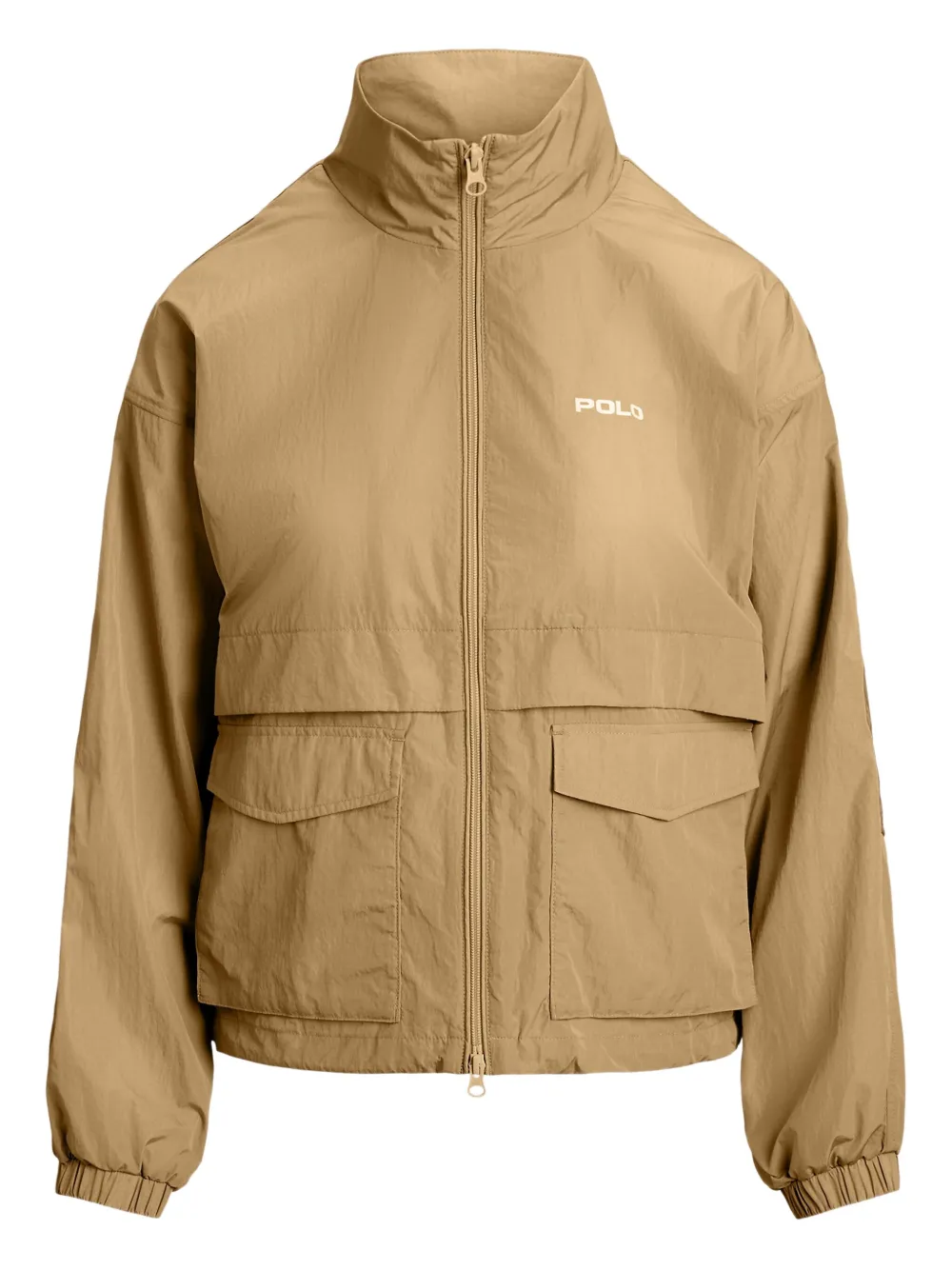 Polo Ralph Lauren Flap-pocket Logo-print Jacket In Neutral