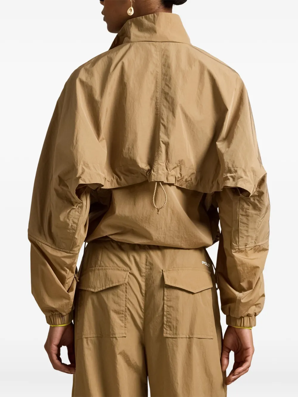 Polo Ralph Lauren Flap-pocket Logo-print Jacket In Neutral