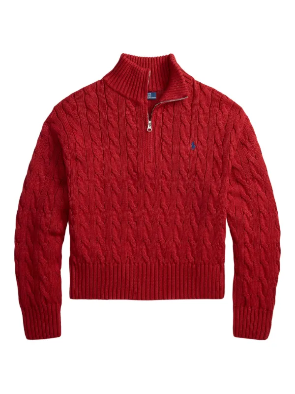 Polo Ralph Lauren ポロおpニー ケーブルニット セーター | レッド 
