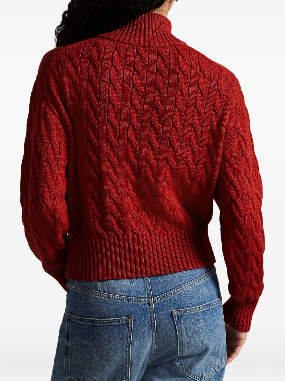 Polo Ralph Lauren Polo Pony Cable-knit Sweater In Red