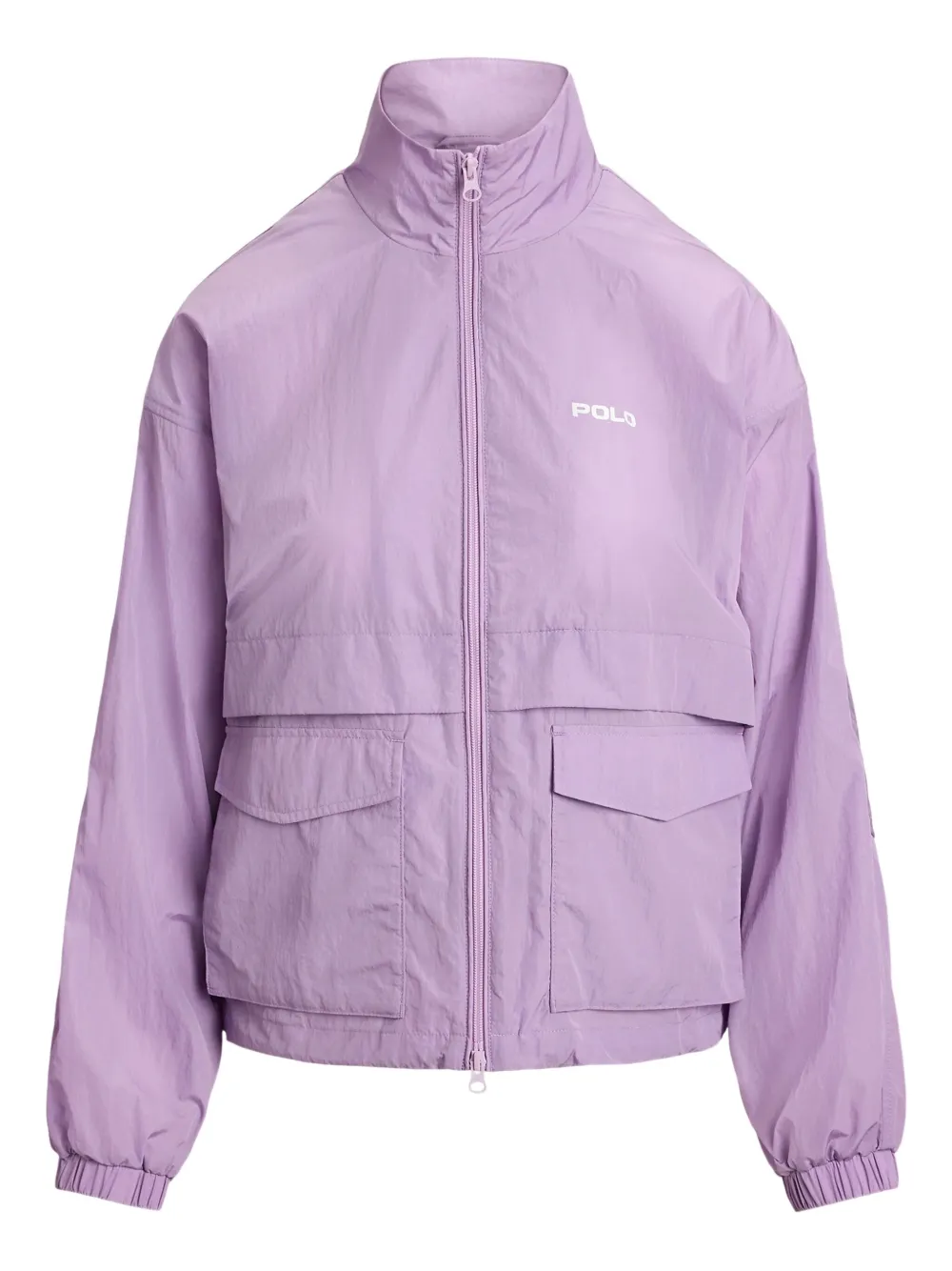 Polo Ralph Lauren Flap-pocket Logo-print Jacket In Purple