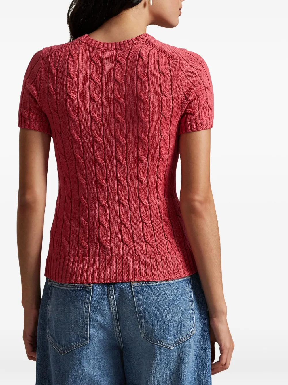 Polo Ralph Lauren Cable-knit Top In Pink