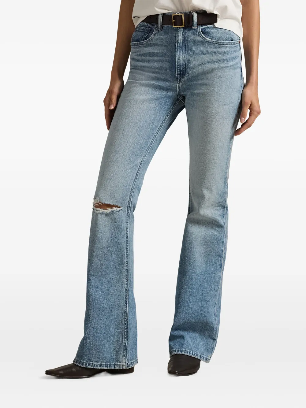 Polo Ralph Lauren Jeans met gescheurd detail Blauw