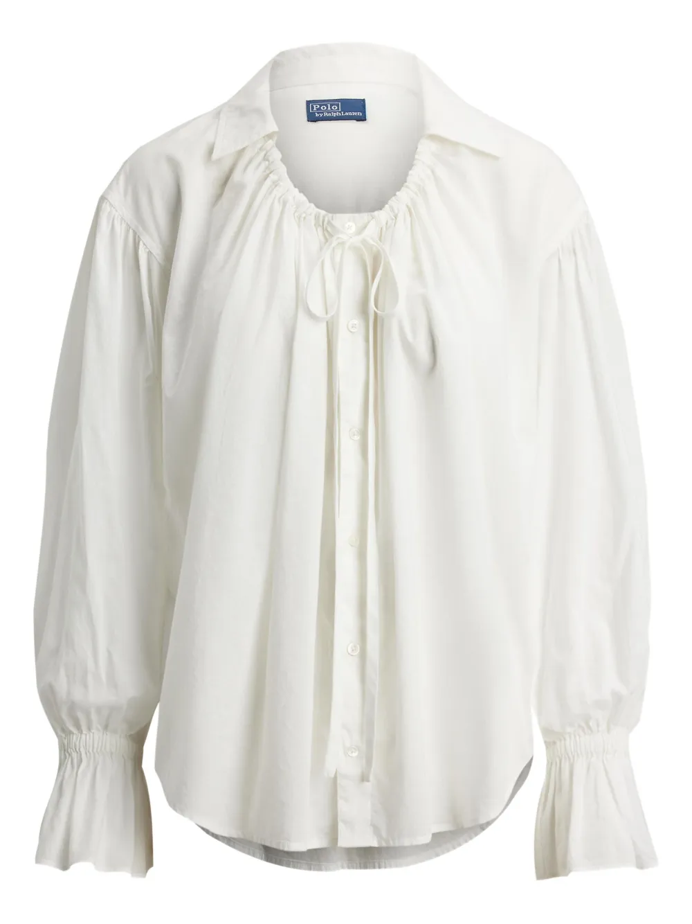 Polo Ralph Lauren Tie-fastening Long-sleeve Shirt In White