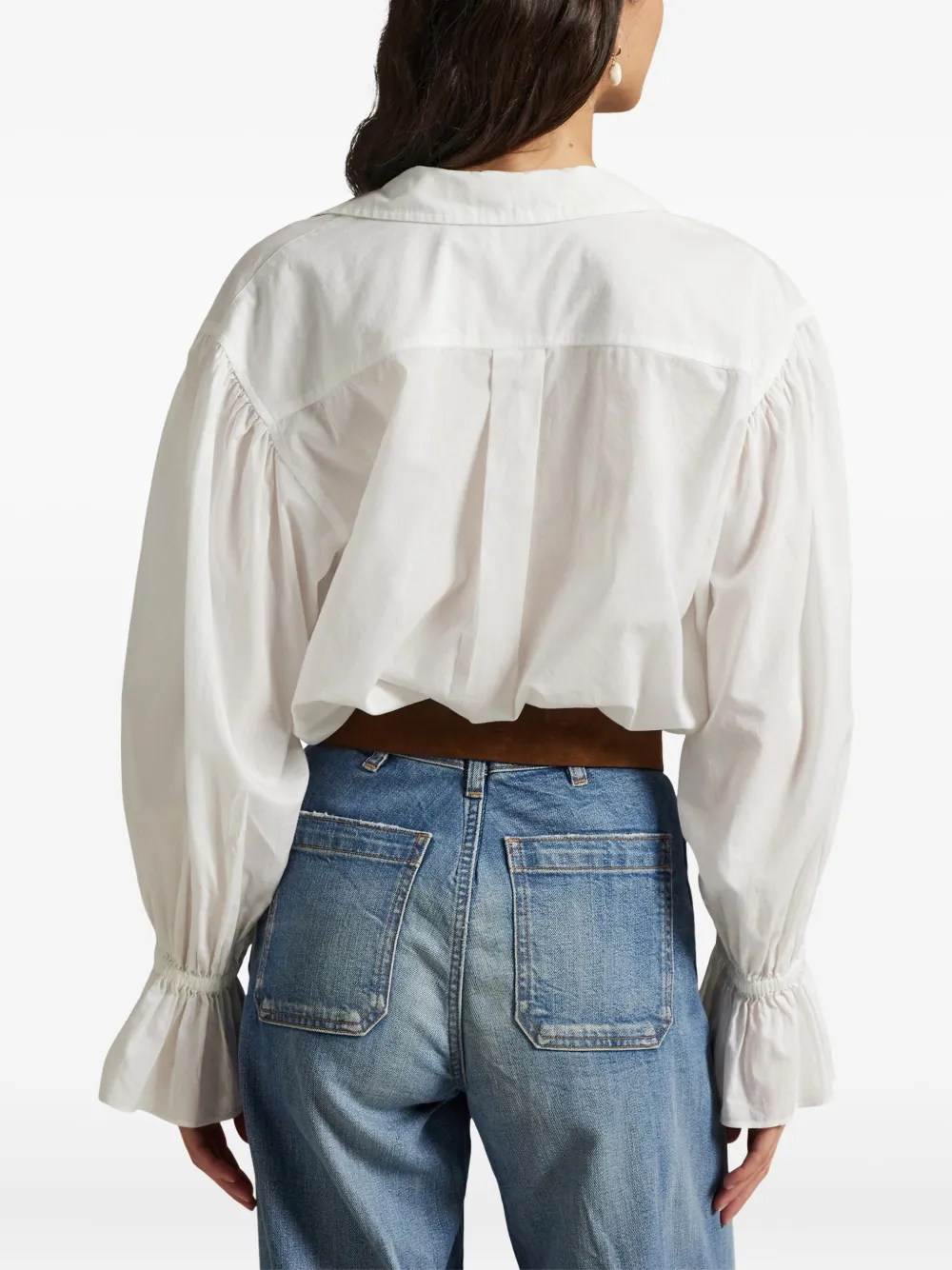 Polo Ralph Lauren Tie-fastening Long-sleeve Shirt In White