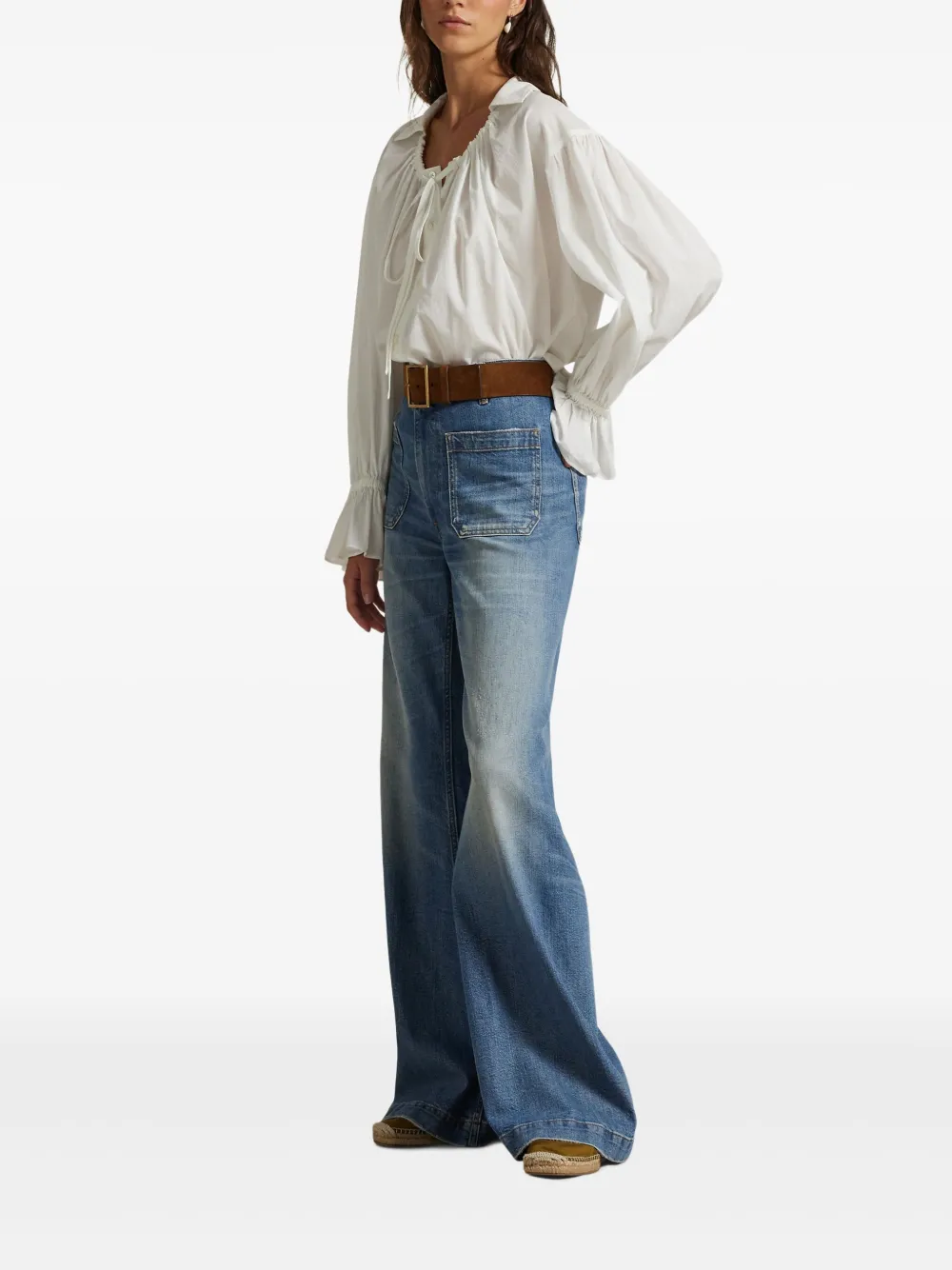 Polo Ralph Lauren Blouse met striksluiting - Wit