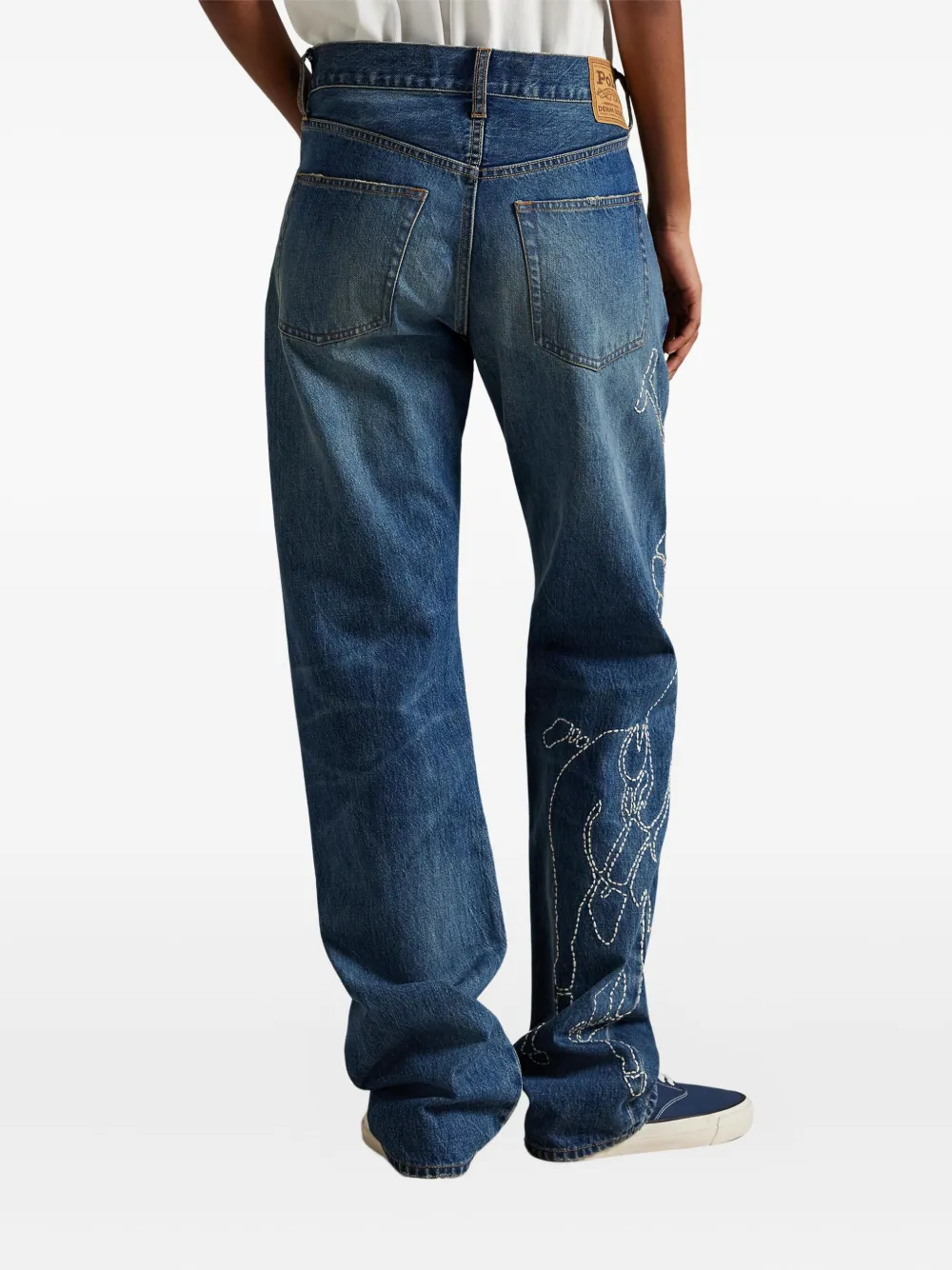 embroidered jeans