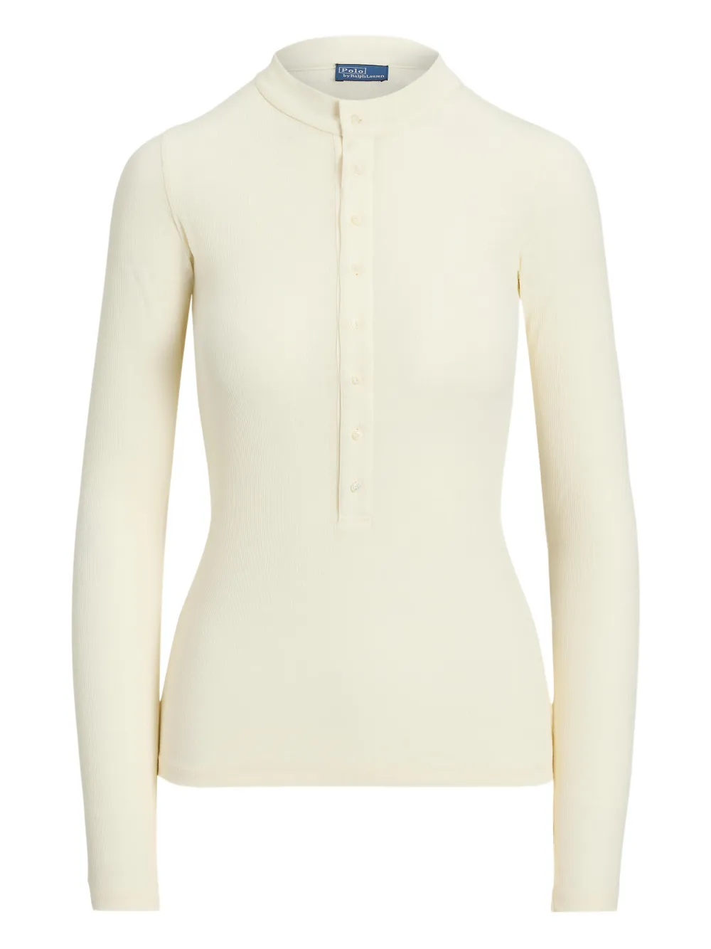 Polo Ralph Lauren button-down ribbed top - Nude