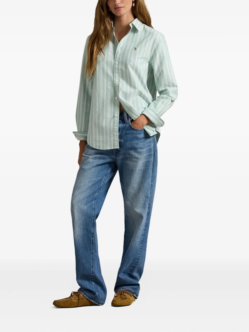  Polo Ralph Lauren Striped Button-front Shirt - Green 